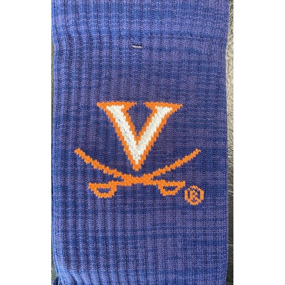 NCAA Strideline - Navy/ Blue - Crew Socks- UVA Cavalier-Unisex - Size M/L 1 pair - Picture 3 of 10
